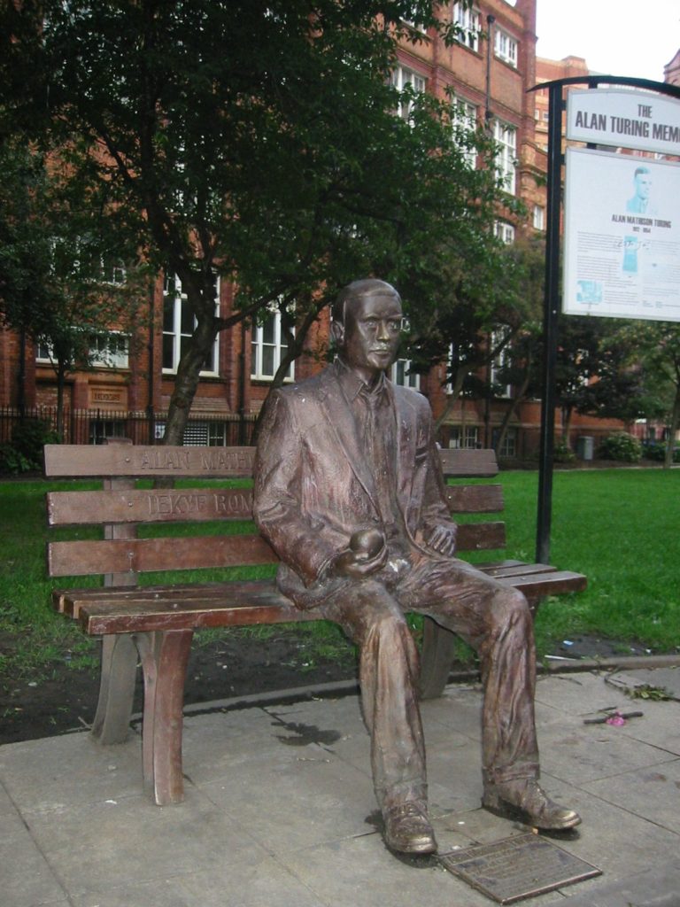 Alan Turing minnestatue i Sackville Park.