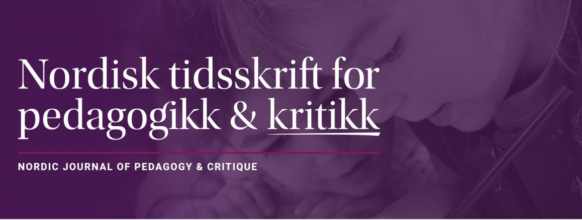 Banner for Nordisk tidsskrift for pedagogikk og kritikk